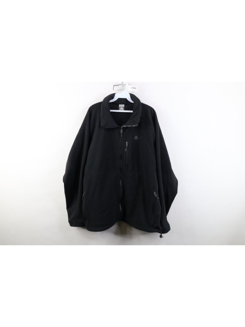 Vintage Nike ACG Mens XL Travis Scott Mini Swoosh Fleece Full Zip Jacket Black
